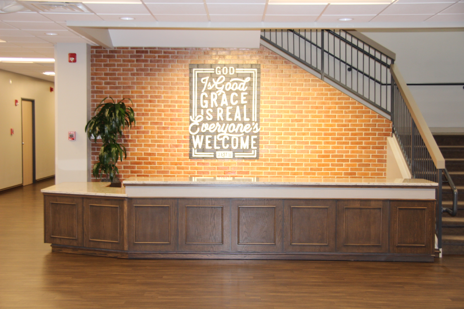 Built Wright Construction - First Woodway Baptist Foyer 2